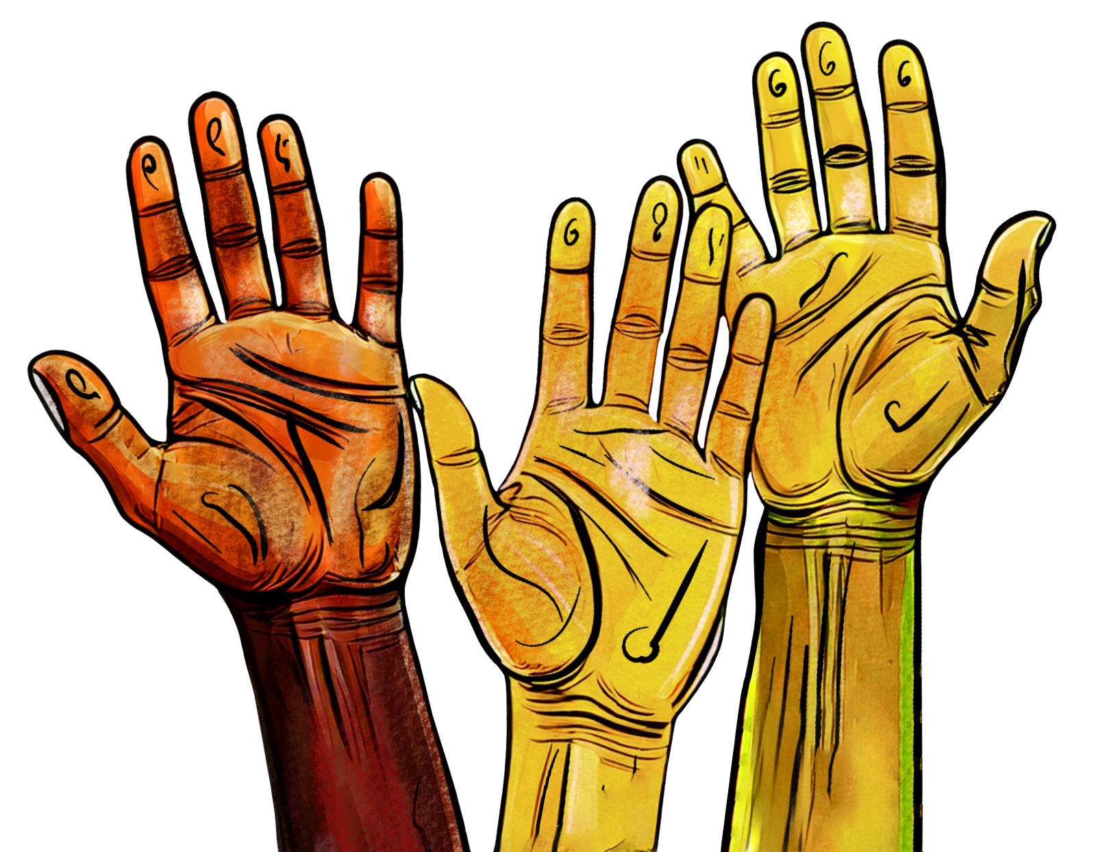 Manos unidas simbolizando el apoyo y la economía solidaria